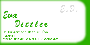 eva dittler business card